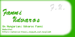 fanni udvaros business card